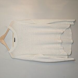 J. Crew 100% Linen Knit Tunic Pullover Long Crew Kneck Sweater NWOT